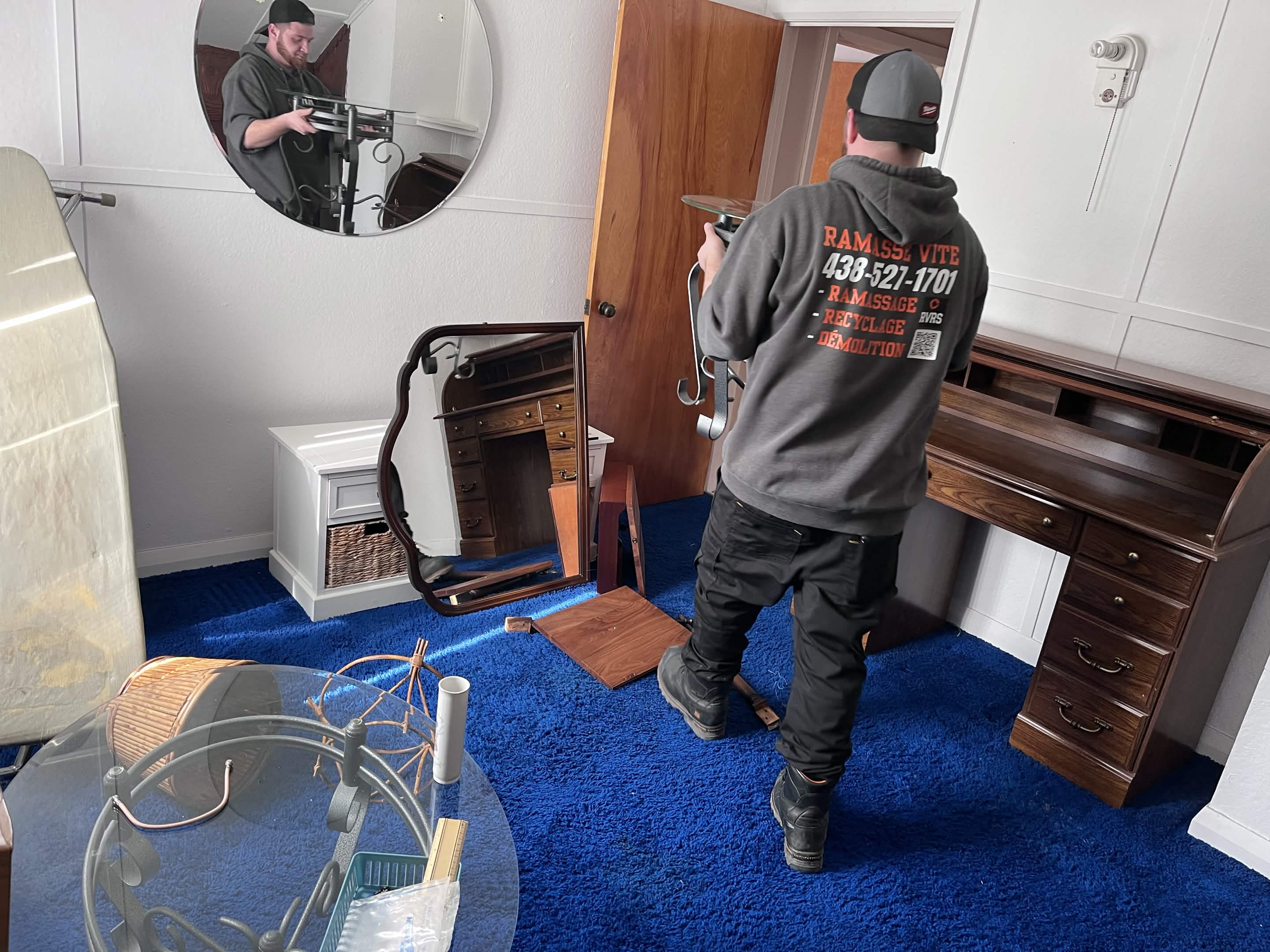 Notre équipe au travail pour un débarras professionnel